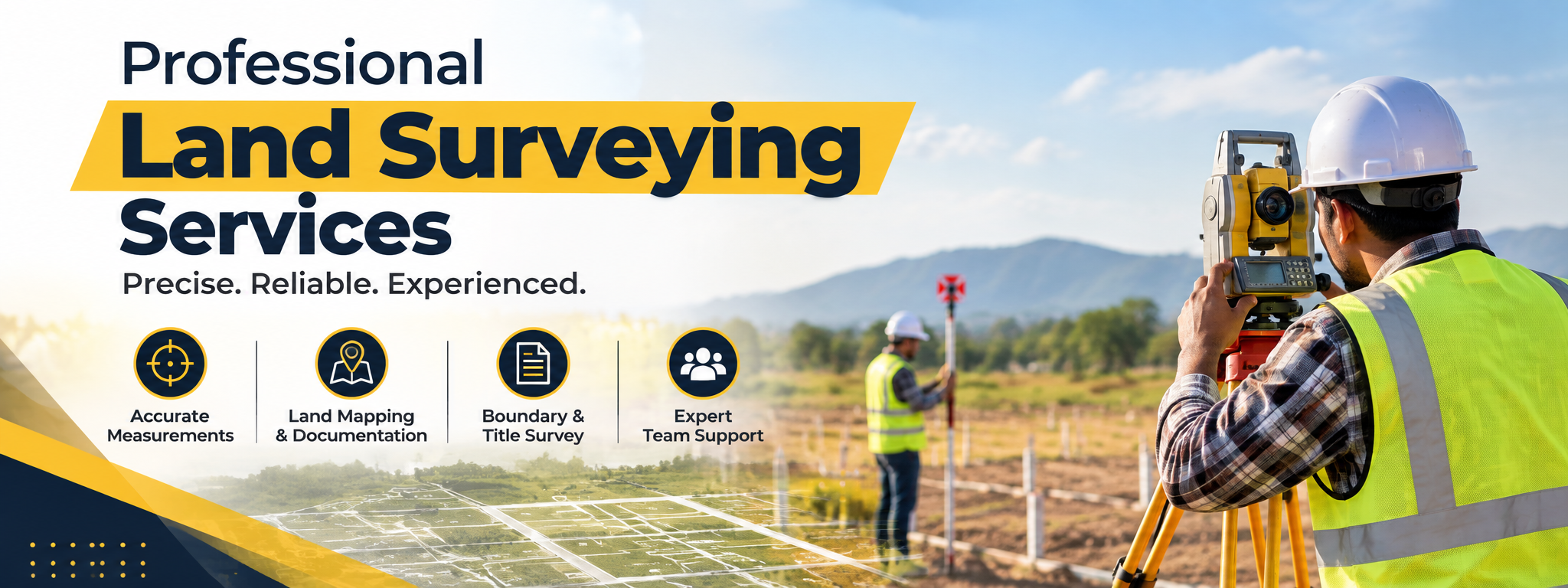 Professional Land Surveying Services Banner